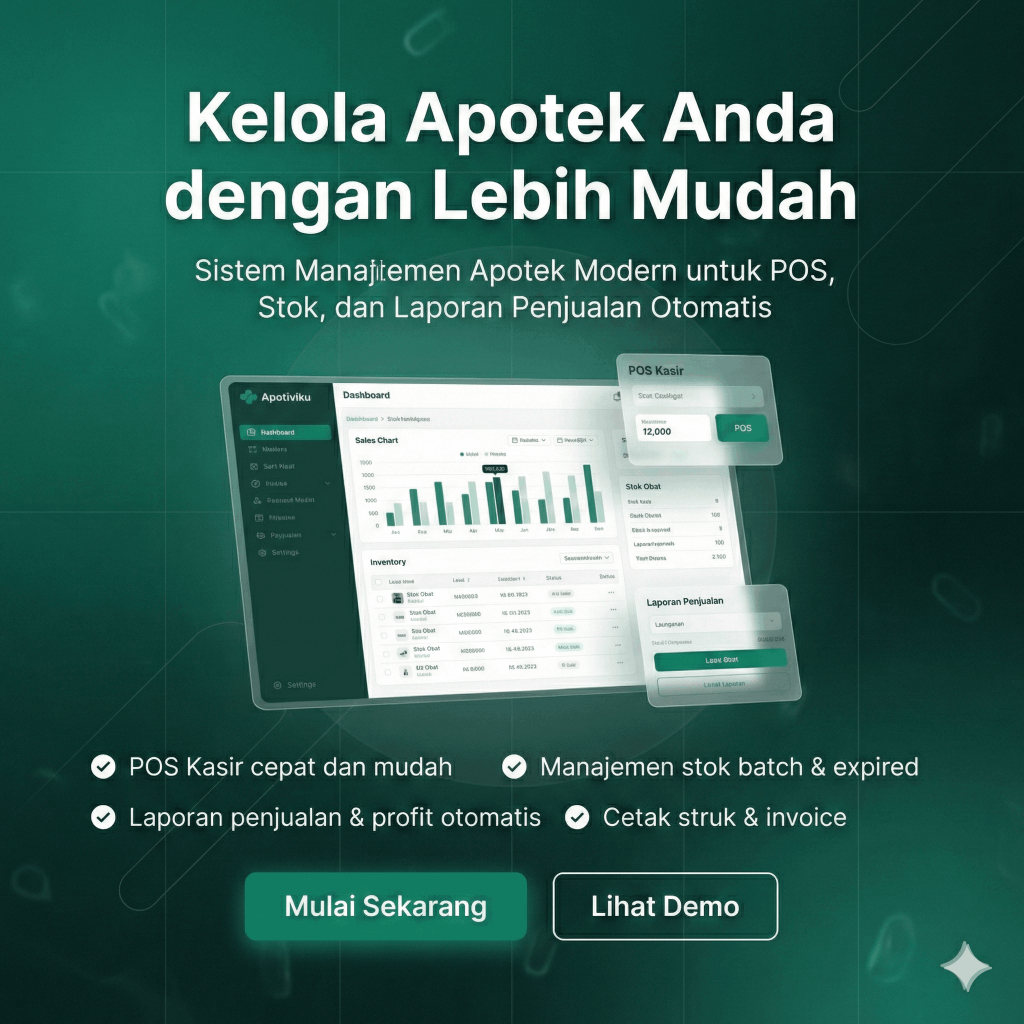 Software Aplikasi POS Apotik dan Farmasi - Manajemen Stok, Obat - Klinik Apotek Apotik
