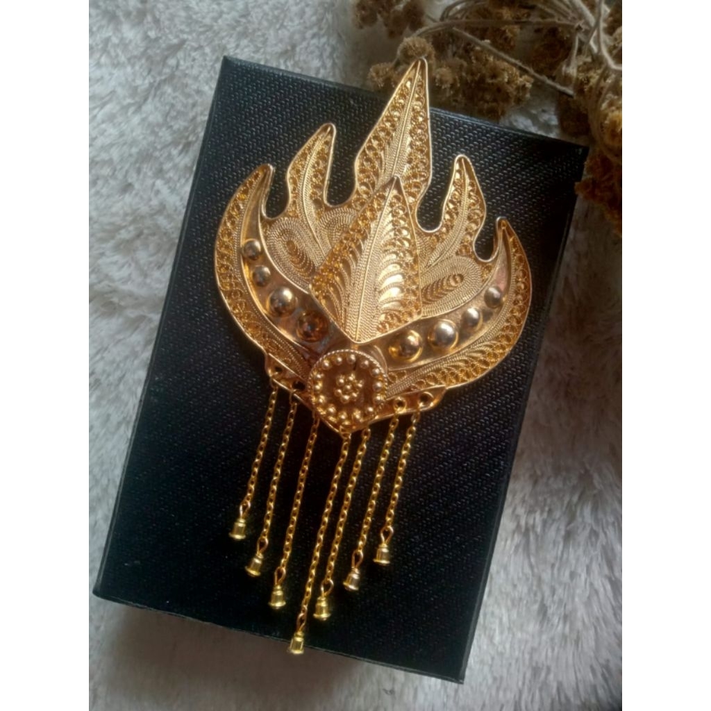 Bros ethnic karo 9cm krum emas 18k handmade