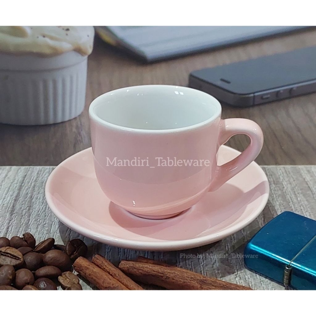 1 Psg Cangkir MINI 100 ml | Cangkir KOPI ESPRESSO | Best Quality - Pink