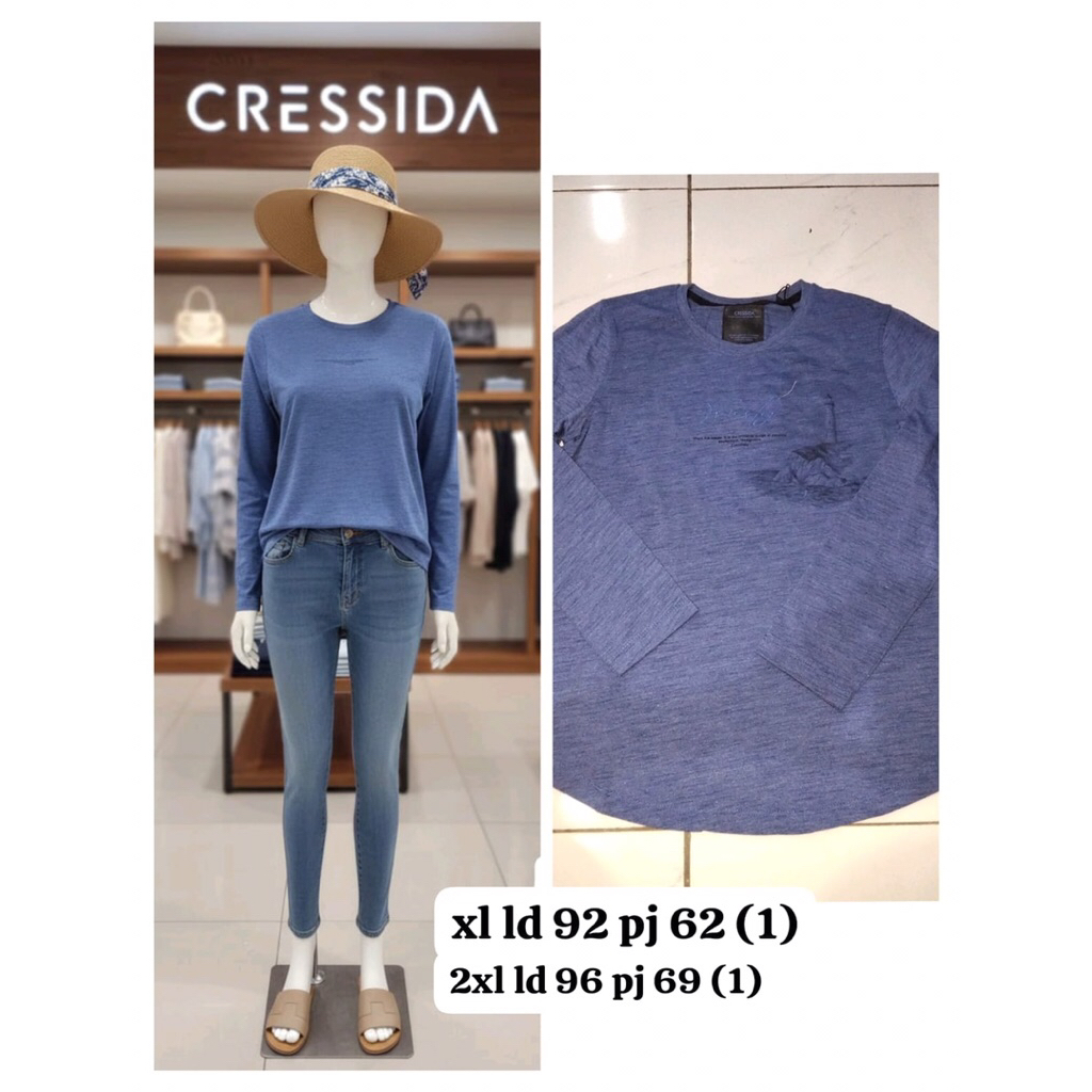 KAOS CRESSIDA LENGAN PANJANG DAN PENDEK WANITA