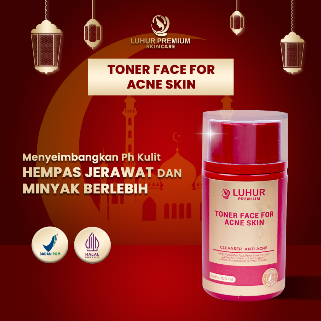 Luhur Premium - Toner Face For Acne Skin Pembersih Kulit Wajah Berminyak Berjerawat