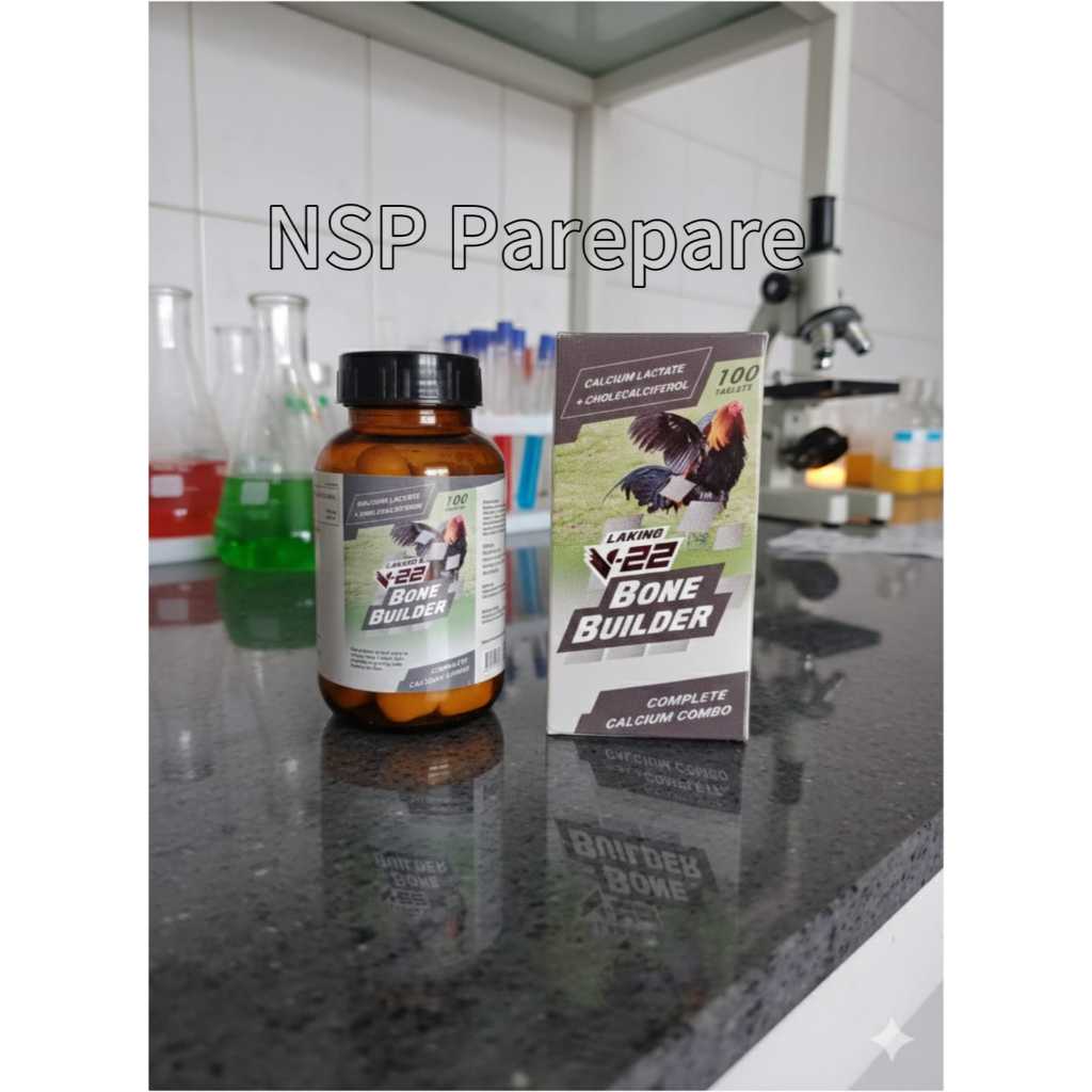 V22 Bone Builder 100 Tablet Memperkuat Tulang Ayam dengan Kalsium Vitamin Mineral