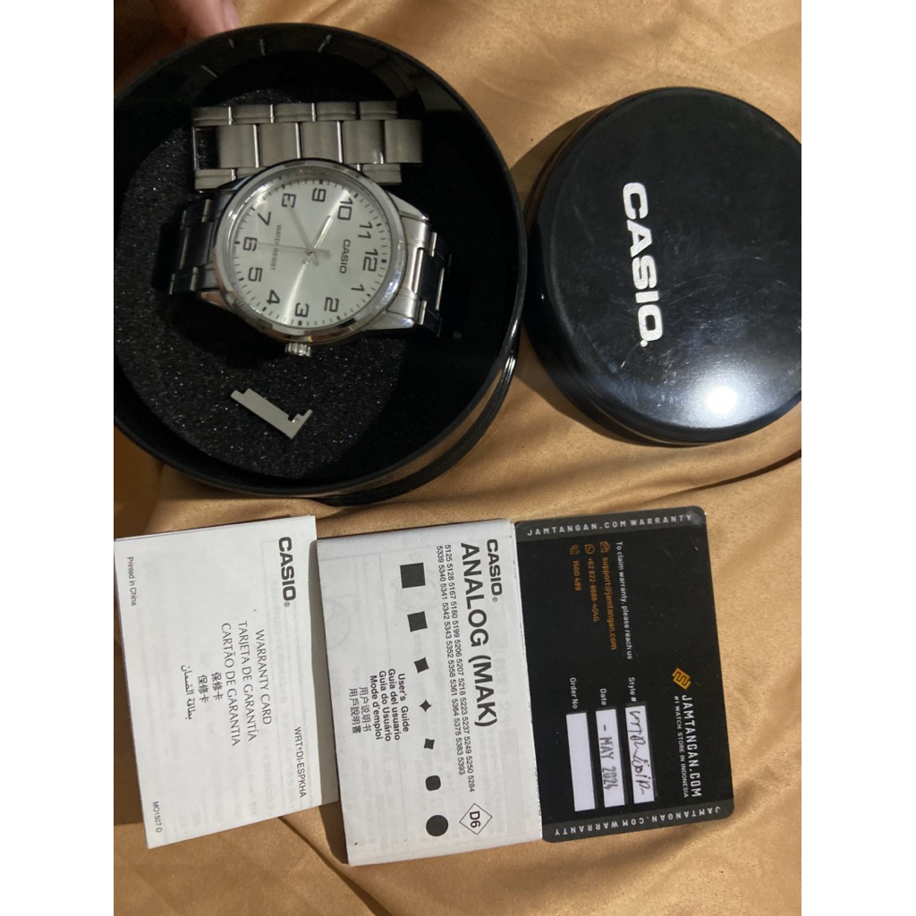 Preloved ORIGINAL Jam Tangan Pria Casio Analog Fullset Elegan Mewah Jam Casio Bekas Casio Second
