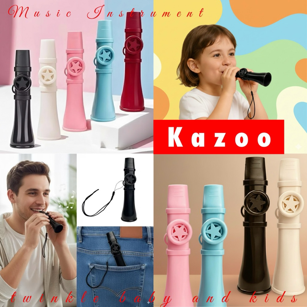 Kazoo Profesional Suling Pendamping Gitar Peluit Alat Musik Seruling Saxophone Harmonica Flute Harmo