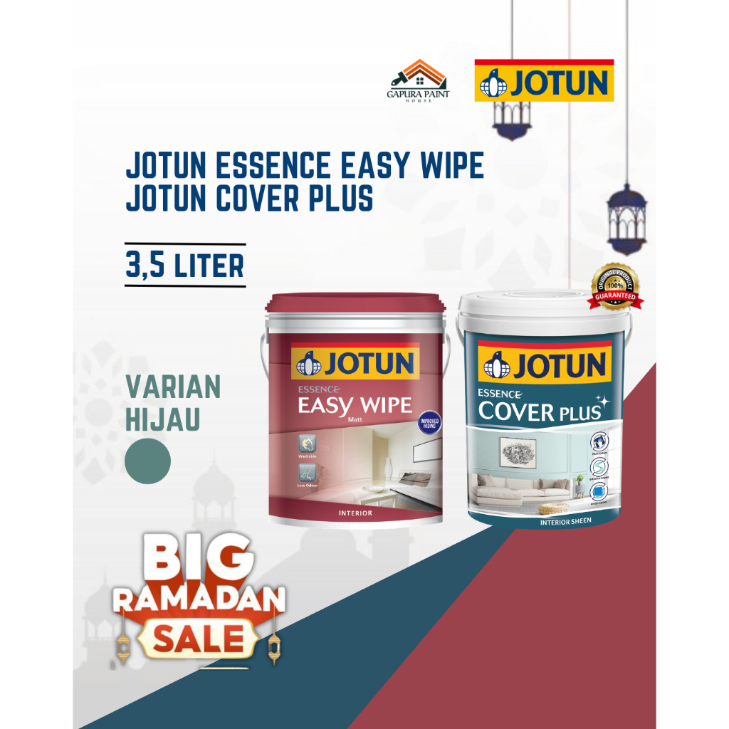 Cat Tembok Jotun Easy Wipe Jotun Cover Plus 3.5 Liter - Warna Hijau