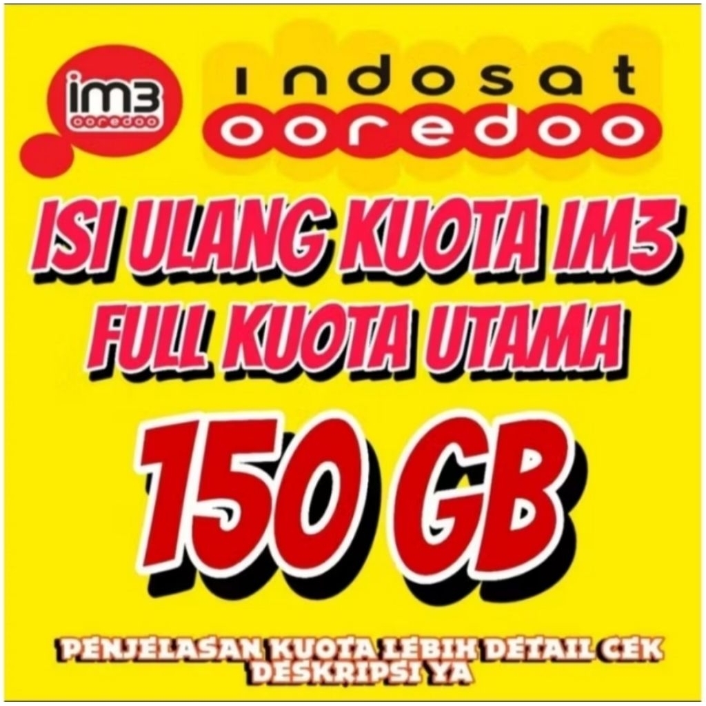 Kuota fredoom indosat 150gb 28hari 24jam
