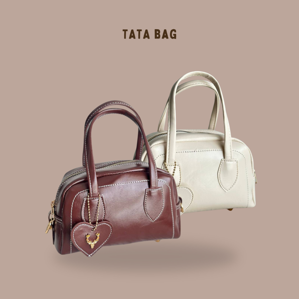 eode | Tata bag - tas selempang cantik warna merah marun sling bag wanita tas jinjing handbag lucu t