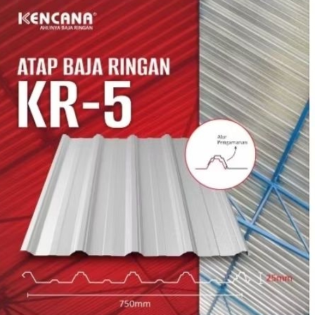 Spandek  gel 5  Merk Kencana  Galvalum