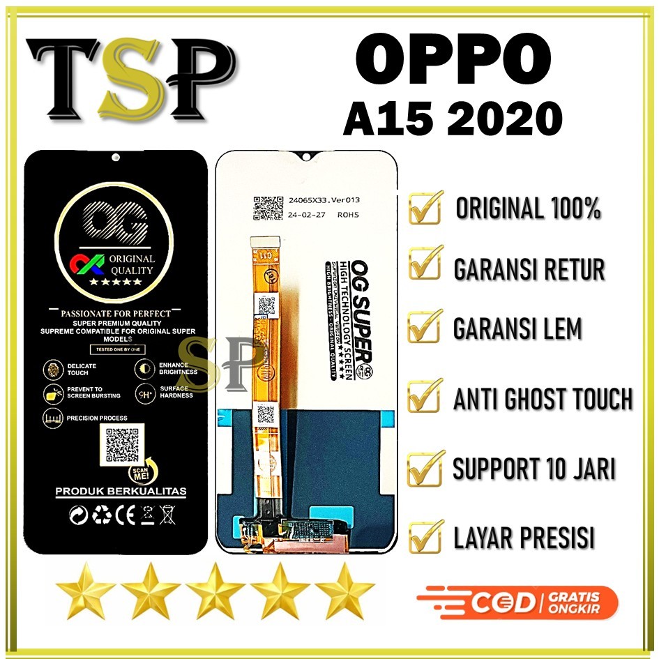 LCD TOUCHSCREEN OPPO A15 2020 ORIGINAL 100% COMPLITE FULL SET