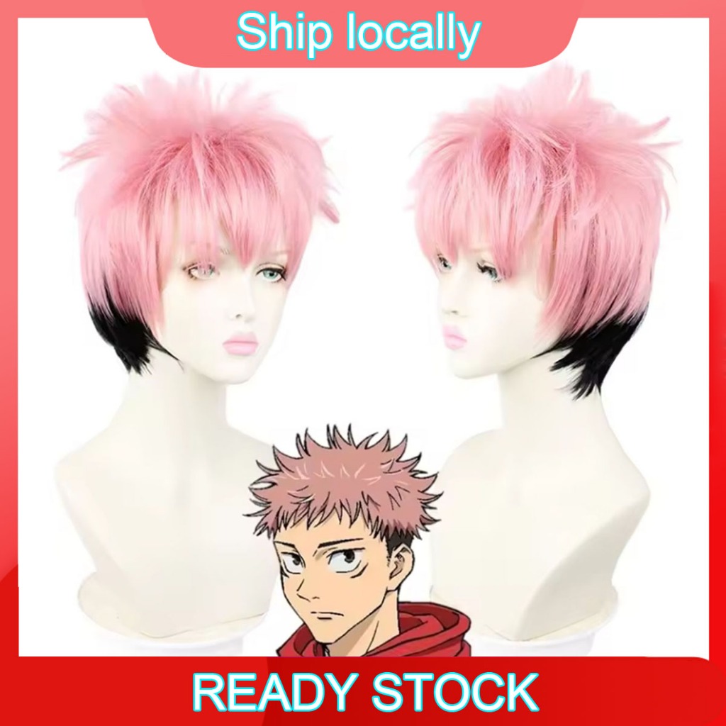 Anime Tokyo Itadori Yuji Wig Cosplay Untuk Kostum Halloween Karnaval Sekolah