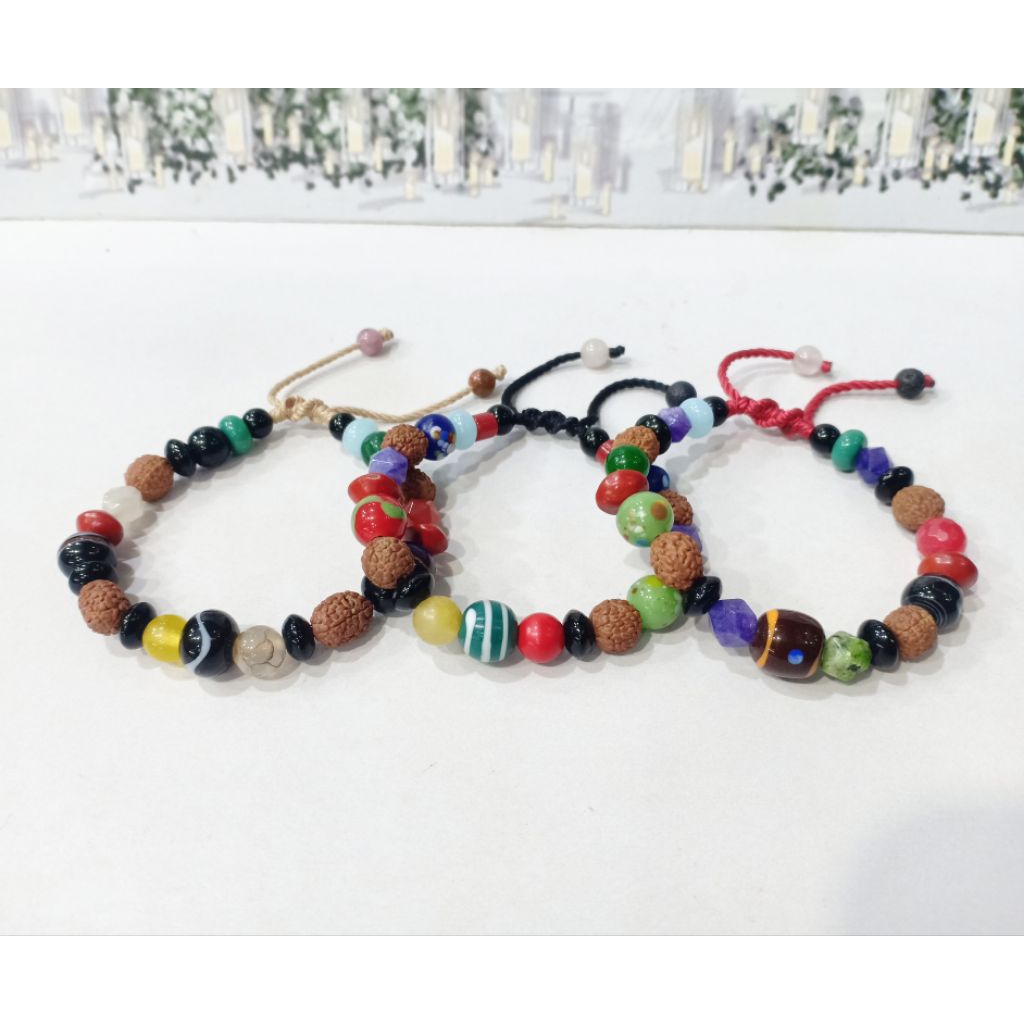 gelang manik etnik gelang batu manik dayak