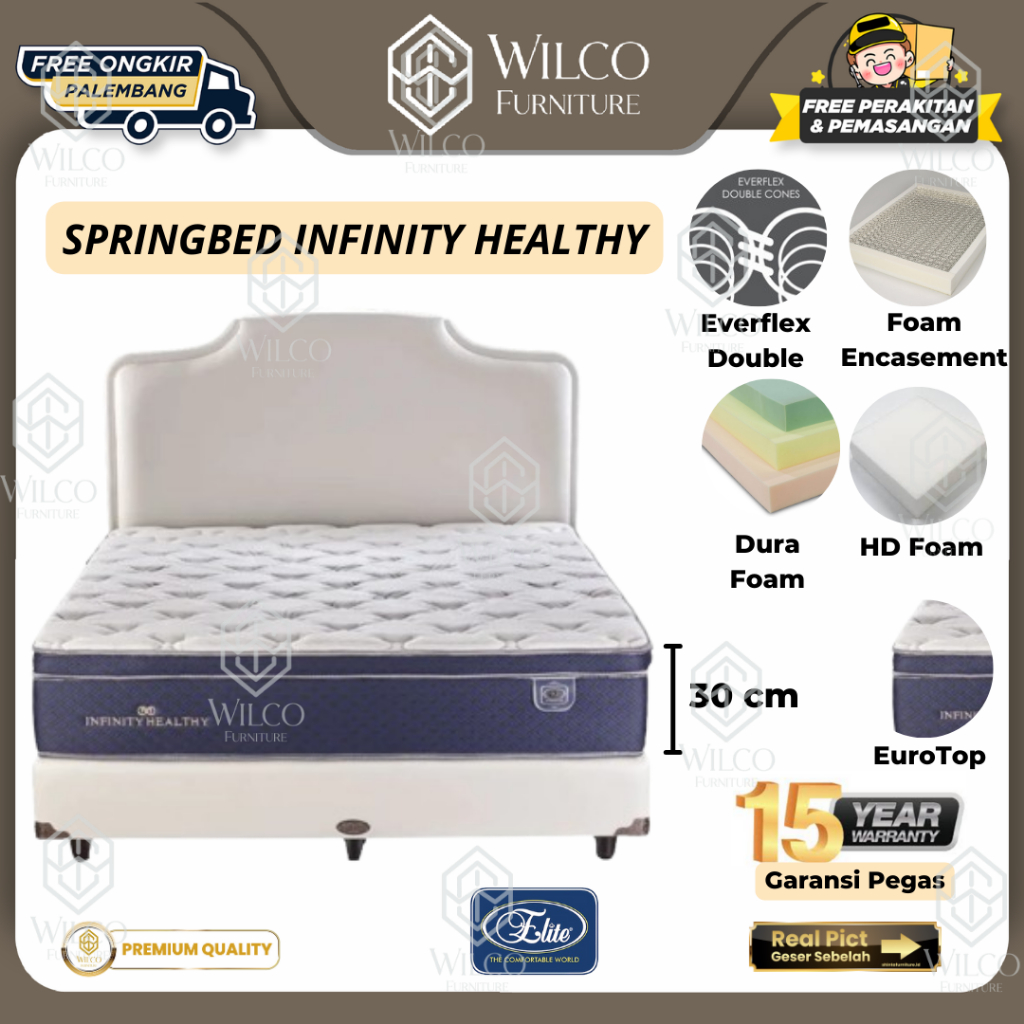 Kasur Springbed Elite Infinity Healthy  2023 | Matras Fullset Kasur Elite Infinity Healthy | Matras 