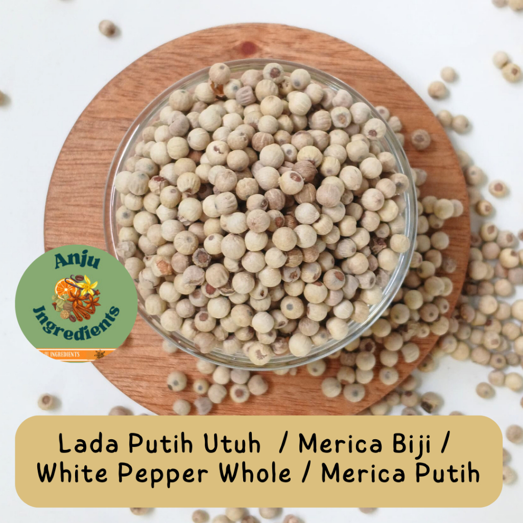 Lada Putih Utuh 1kg / Merica Biji / White Pepper Whole / Merica Putih