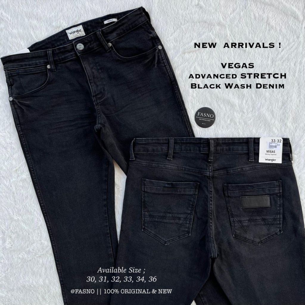 [NEW & ORIGINAL]  ORIGINAL Wrangler VEGAS “Advanced Stretch”, Black Wash.