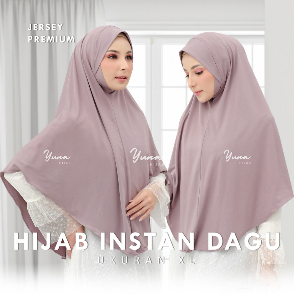 Hijab Dagu Malaysia Premium Jersey Size XL I Bergo Dagu I Hijab Syari