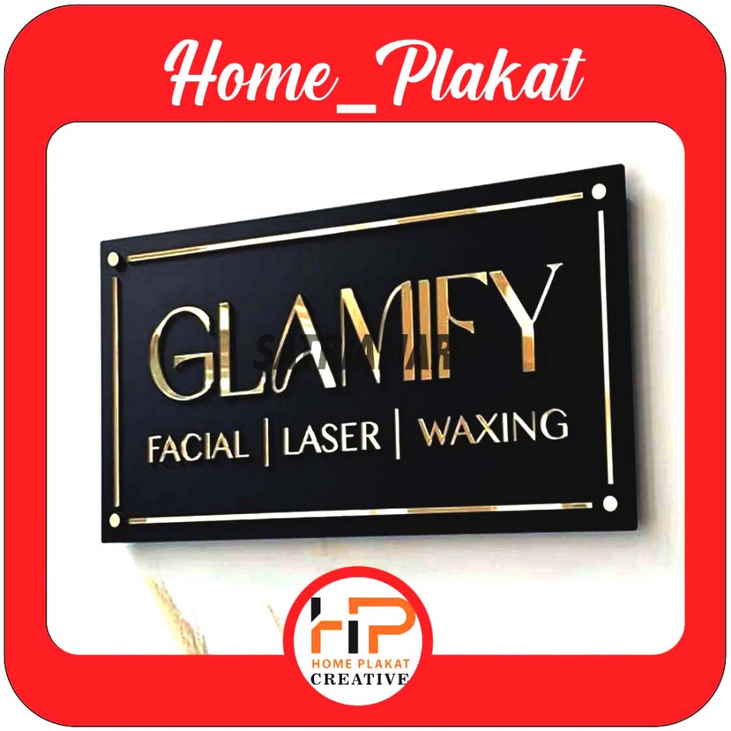 Papan Akrilik Nama Mushola/Mushola Kantor/Mushola Mall/Mushola Pabrik/Mushola Hotel UK 60X40