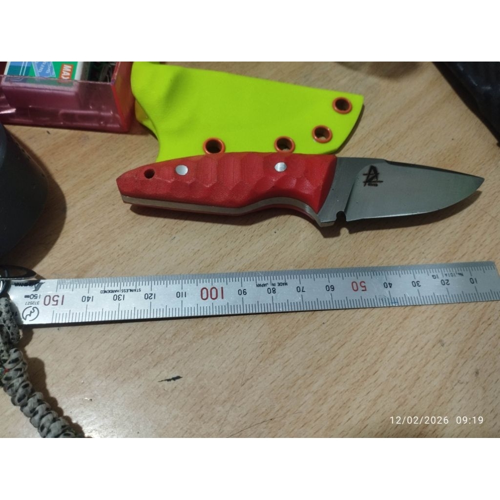 pisau camping outdoor berkemah bohler k110 stabilo orange