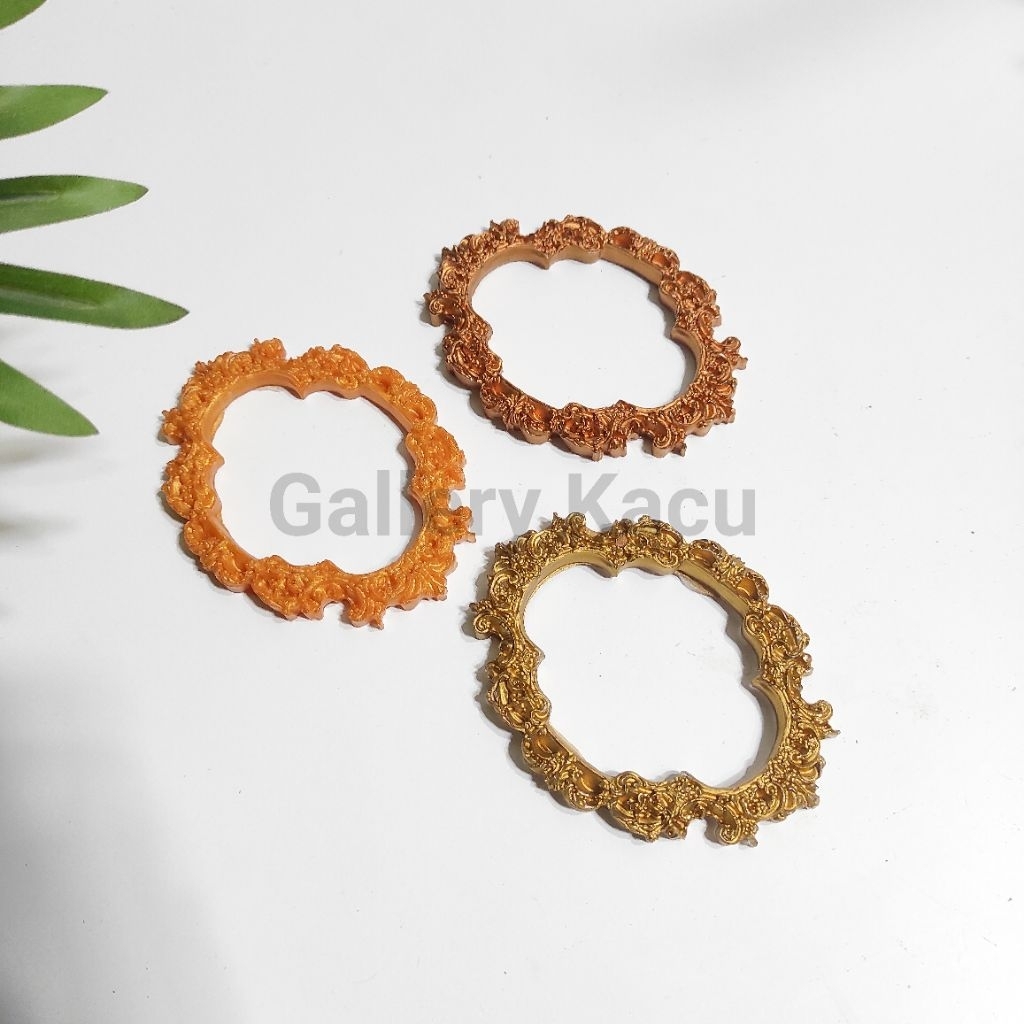 Frame Vintage Roman Oval Properti Foto Aestethic / musium miniantur / Bingkai Dekorasi Mahar Ringbox