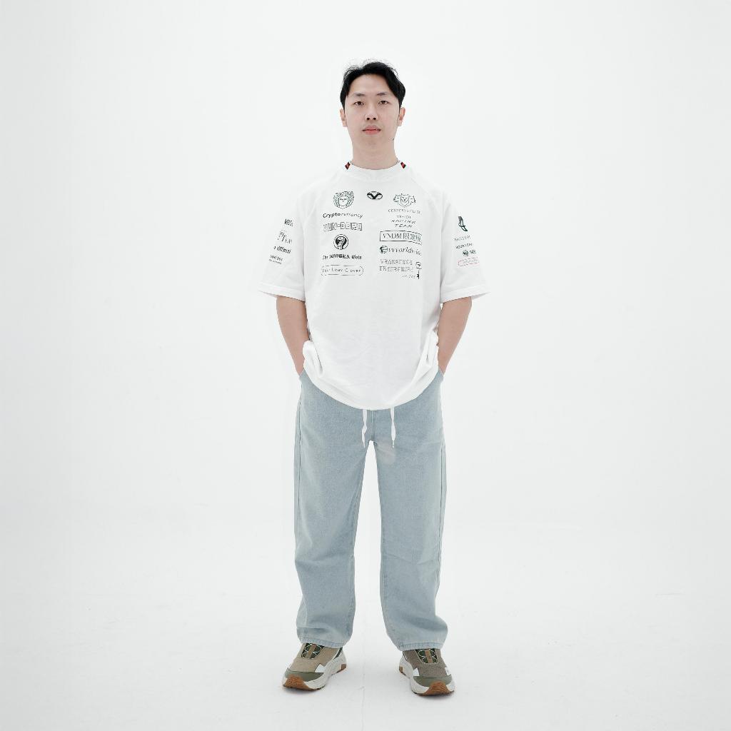VSYMBOL *WHITE* V-Racing V1 Oversized Tee / KAOS OVERSIZE