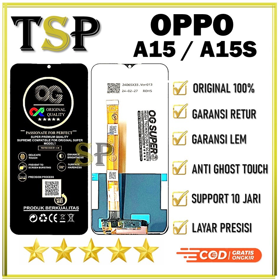 LCD TOUCHSCREEN OPPO  A15 / A15S ORIGINAL 100% FULL SET