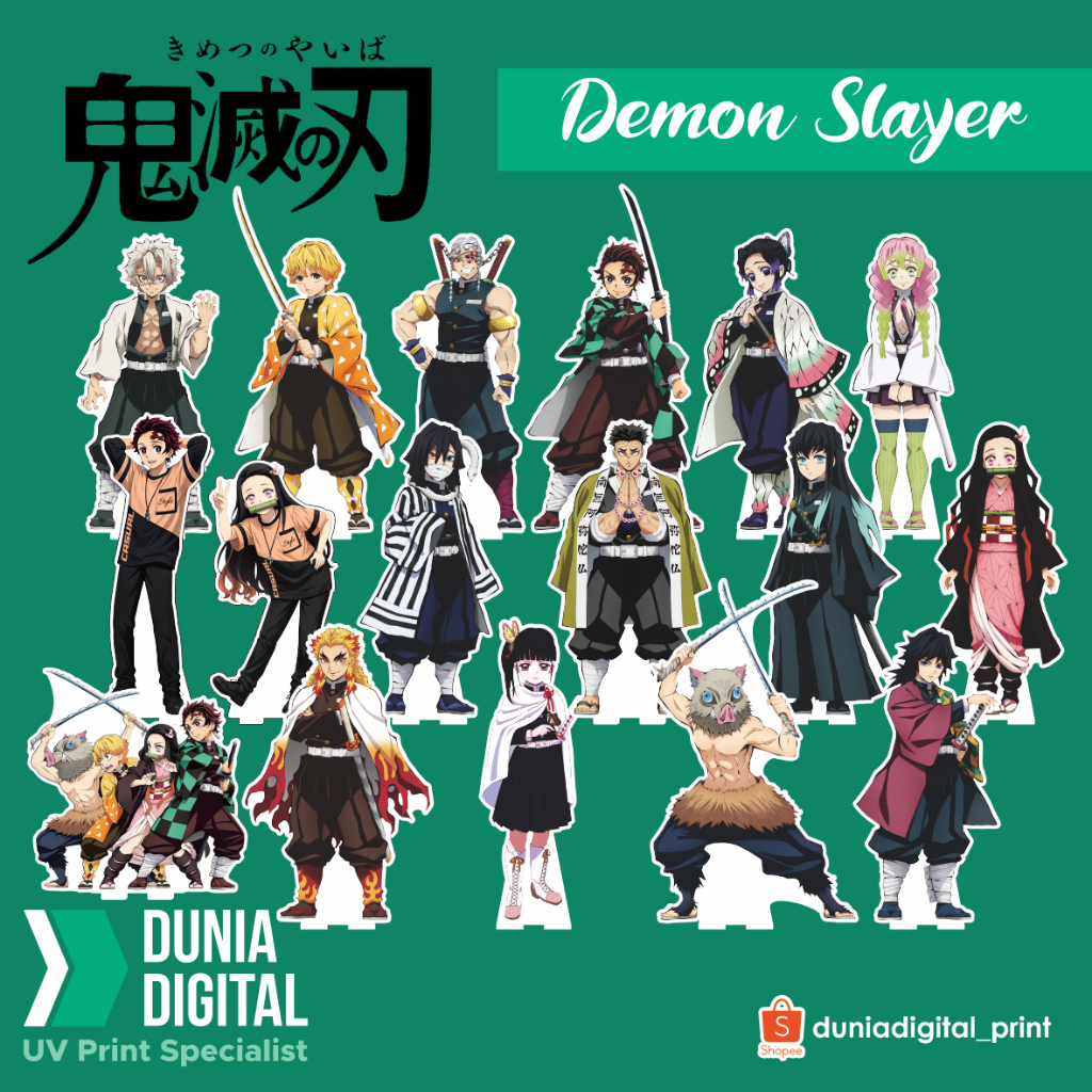 Standee Akrilik Kimetsu no Yaiba Demon Slayer Action Figure