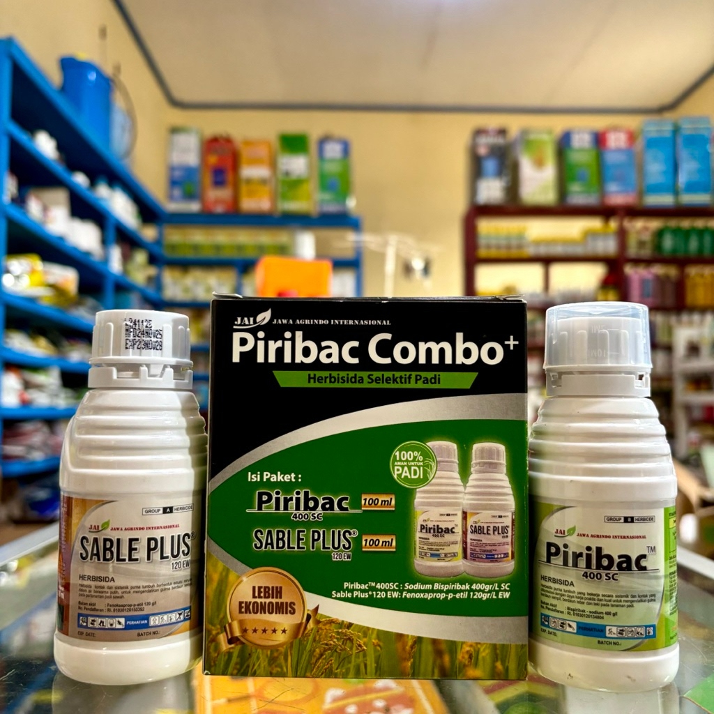Herbisida PIRIBAC COMBO 100ml - Paket Combo Piribac 400Sc + Sanbe Plus 120 Ew - Herbisida Selektif P