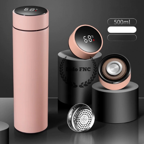 termos led pink 500ml