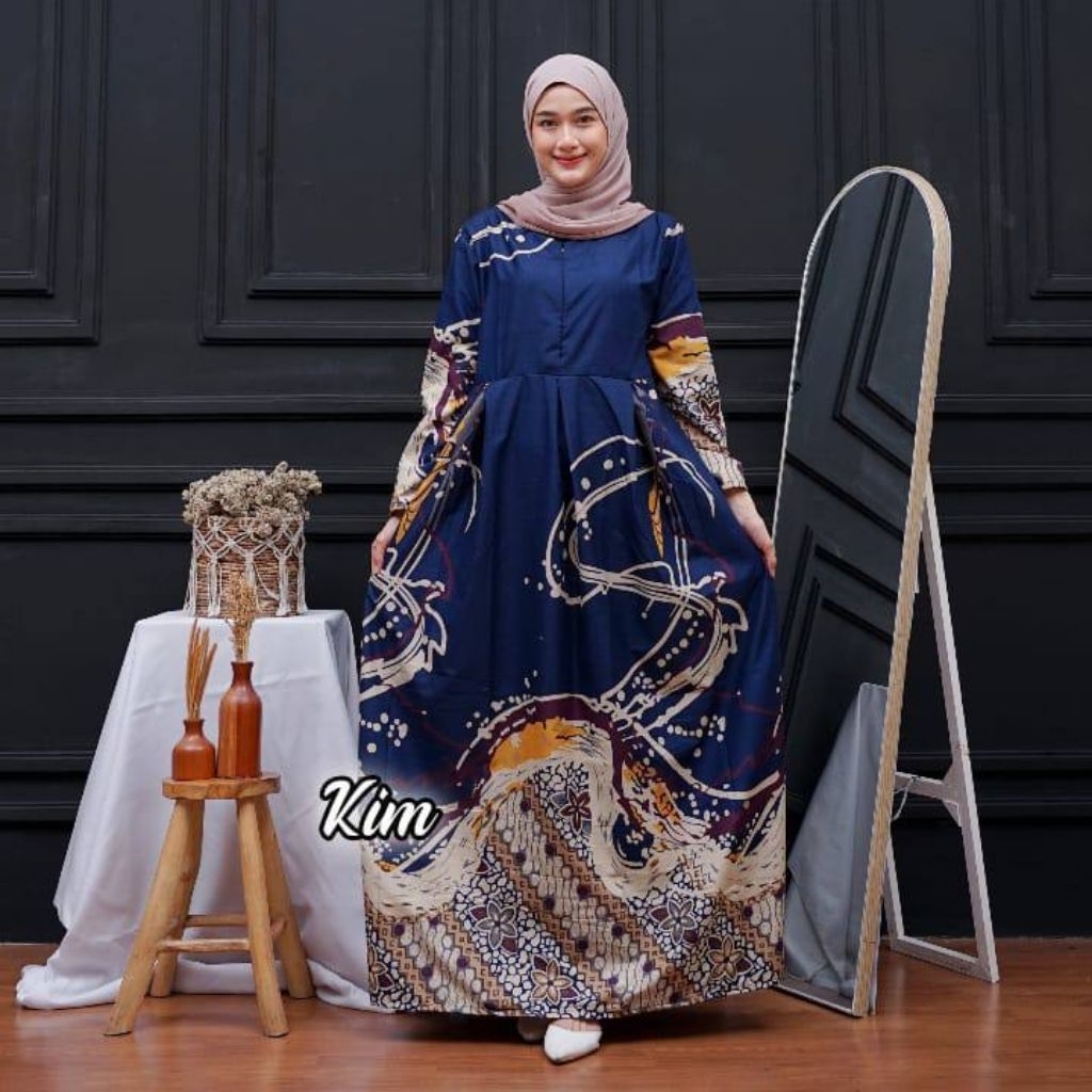 Gamis batik busui jumbo LD 100 LD110 LD 120 LD 130 Baju wanita muslim modren premium