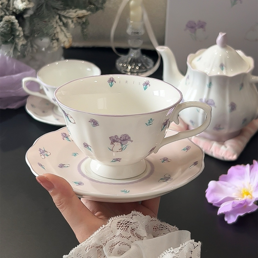 LIVINSTORE Paddington Set Mug Aesthetic Korean Style Tea Cup/Cangkir Teh Vintage/Cangkir Teh Mewah P