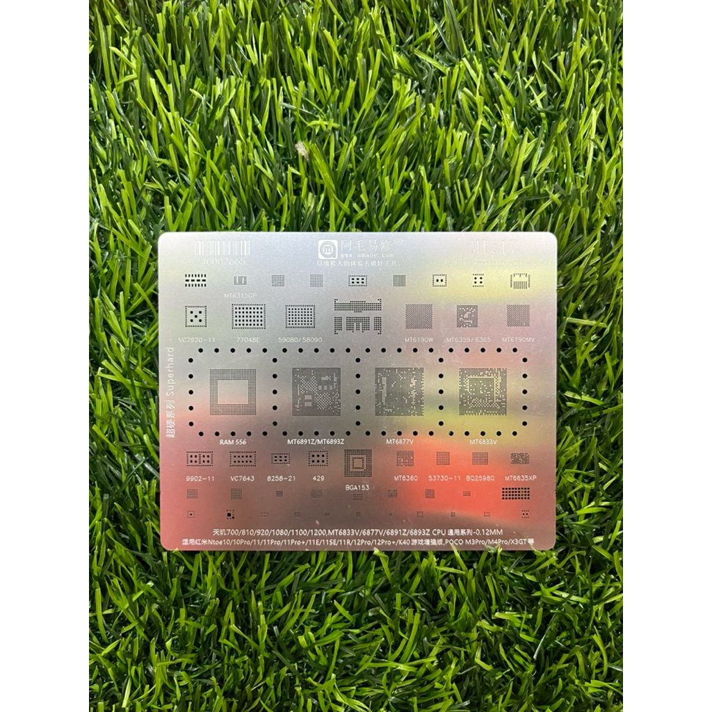 PLAT CETAKAN BGA AMAOE MI-17 RAM 556 / MT6877V / MT6833V / MT901W PLAT BGA IC XIAOMI TERMURAH