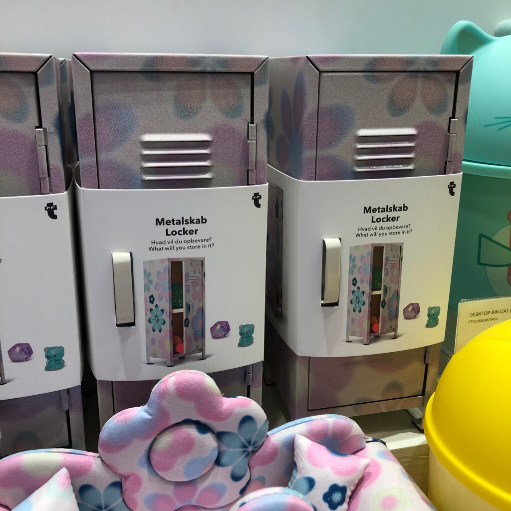 [FLYING TIGER] Mini Metal Locker Organizer Loker Bunga Sapi