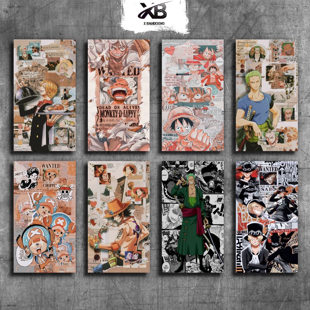 XB 10X20 Hiasan Dinding ONE PIECE Poster Kayu MDF ONE PIECE Wall Decor Rumah Pajangan Dekorasi Kamar