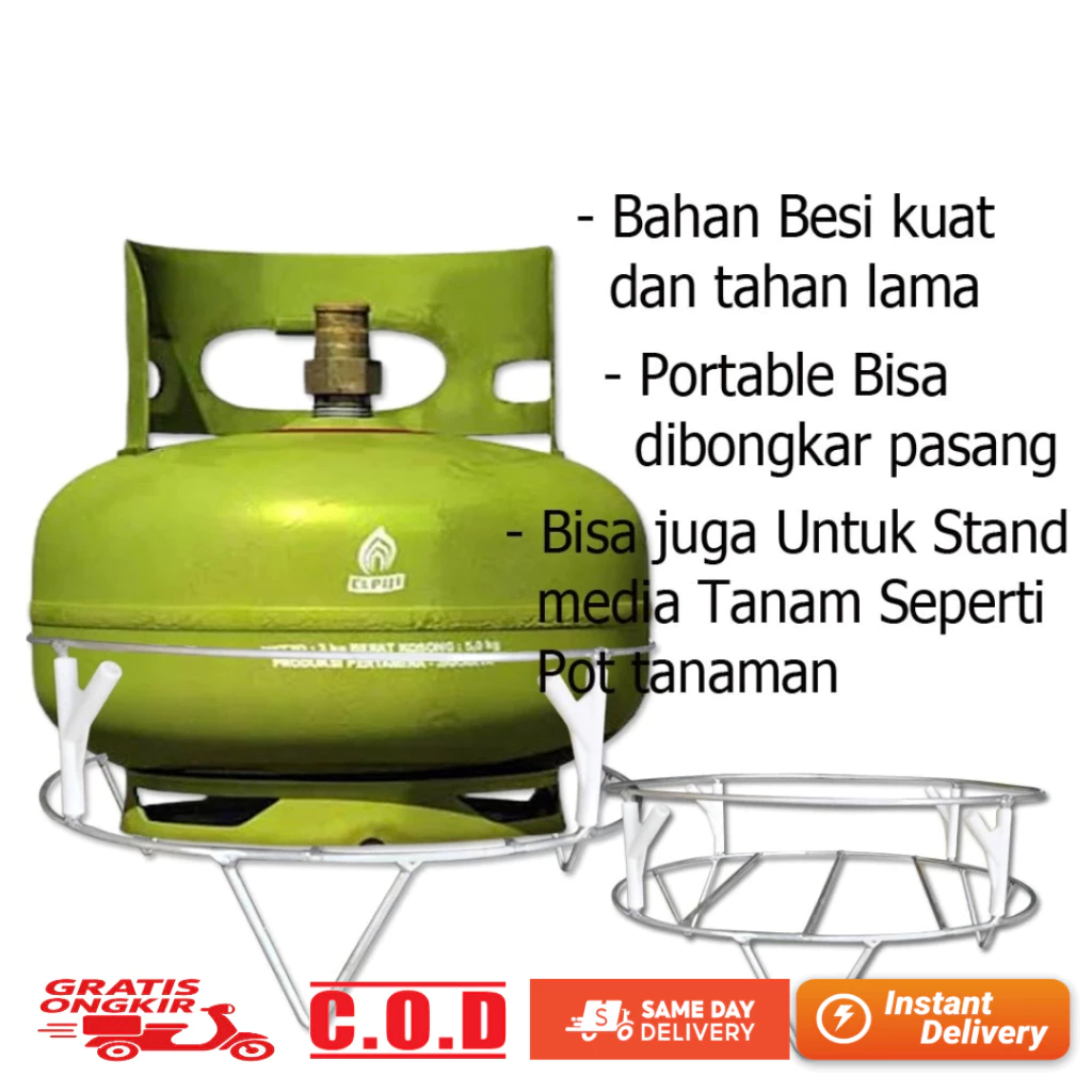 Rak Gas Besi Tebal 3kg Serbaguna Hemat Tatakan Tabung Dudukan Tabung Gas Tatakan dudukan Gas Melon
