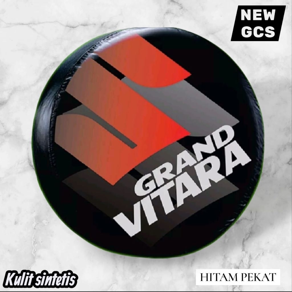 Tutup Konde Ban Mobil Grand Vitara Hitam Pekat - Cover Ban Mobil Grand Vitara Jahitan Rapih