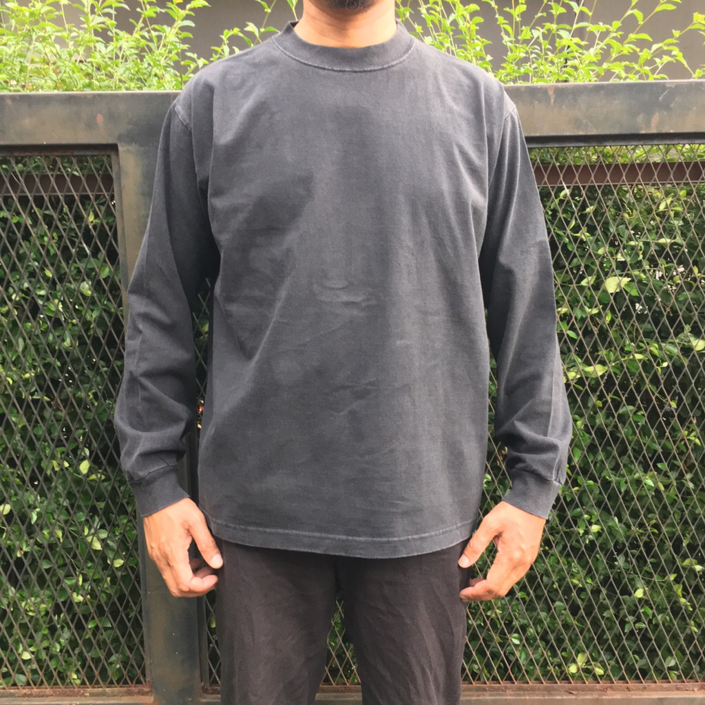 kaos lengan panjang polos vintage boxy fit, longsleeve vintage, longsleeve boxy, longsleeve boxy was