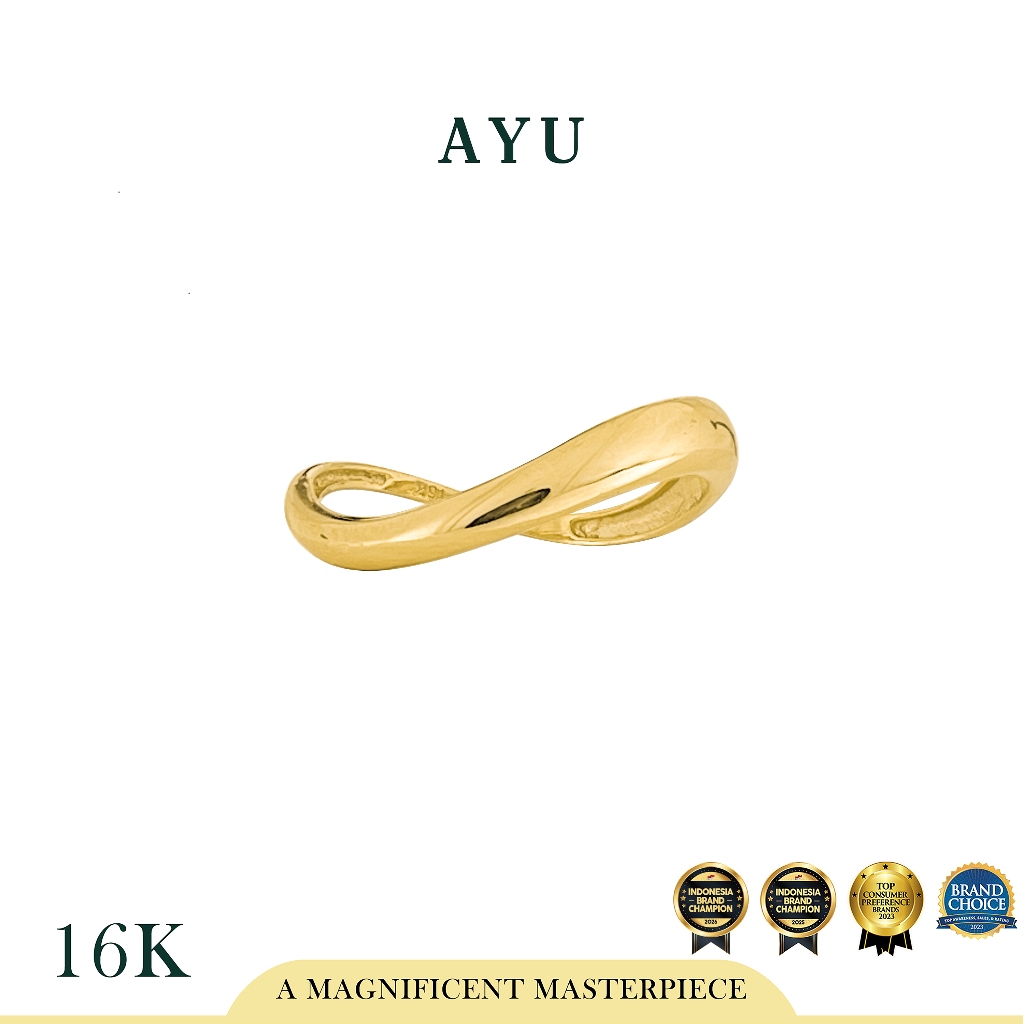 AYU Cincin Emas - Gold Floating Ring 16k Yellow Gold