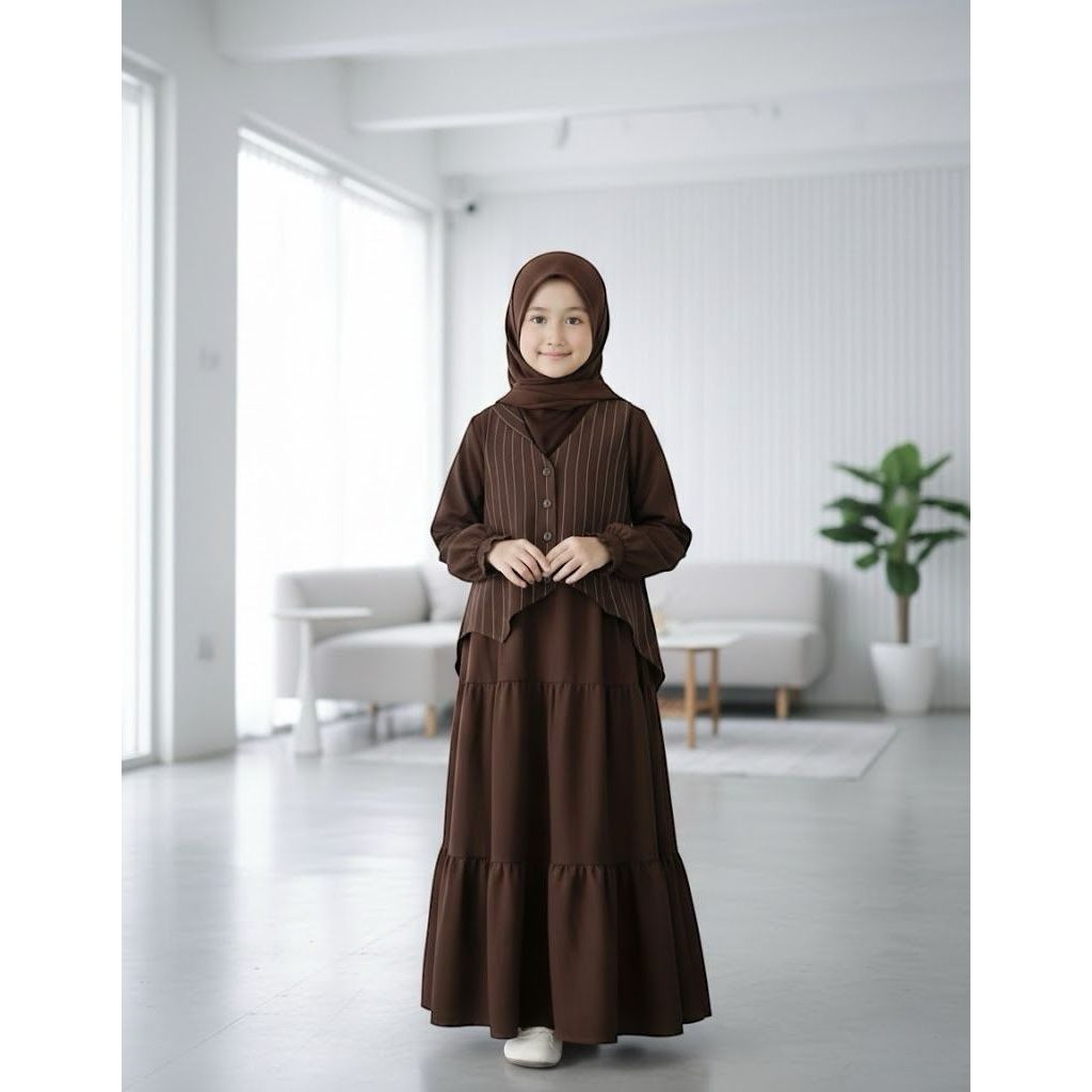 LADEA GAMIS KIDS 2IN1// RAYON //GAMIS ROMPI ANAK //GAMIS ANAK REMAJA // GAMIS RAYON SEMIWOLL // litt