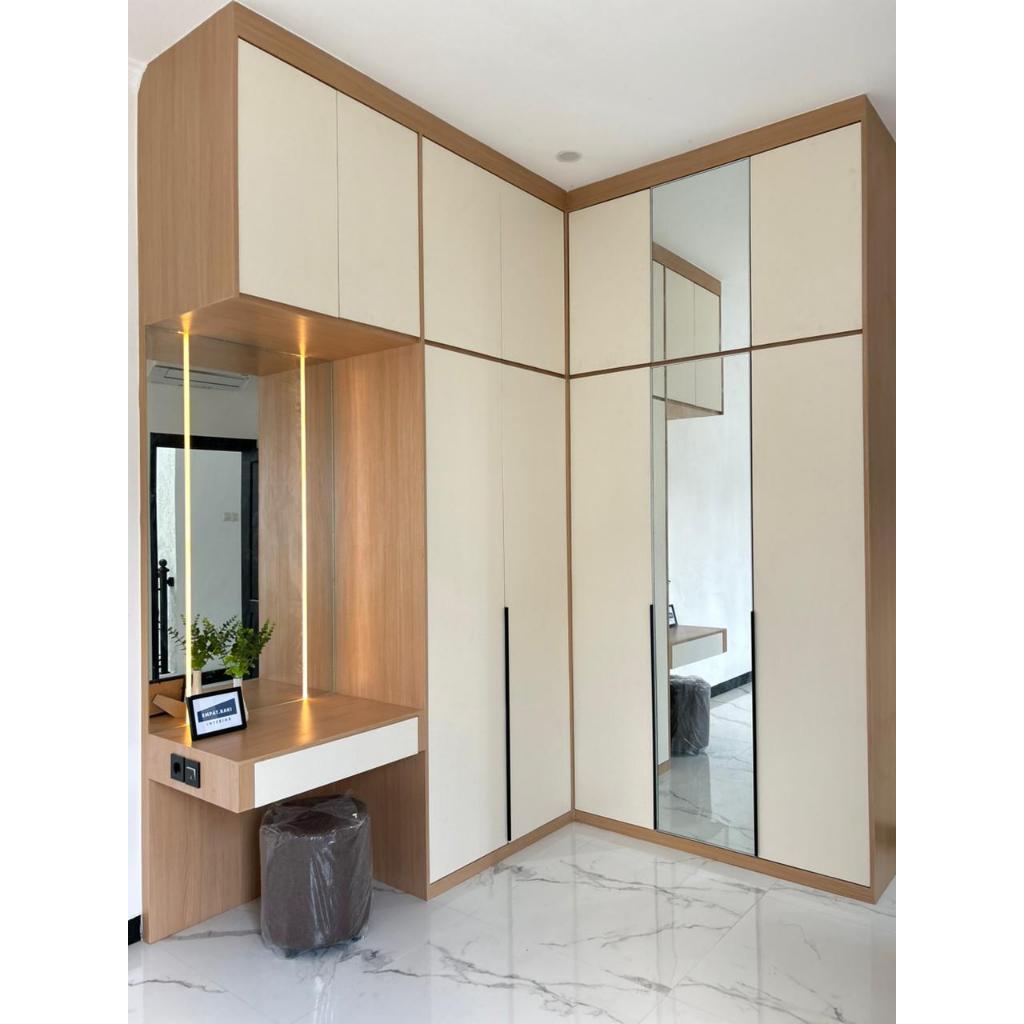 Lemari Custom Minimalis Modern | Lemari Built In Kamar | Lemari Pakaian Sesuai Ukuran