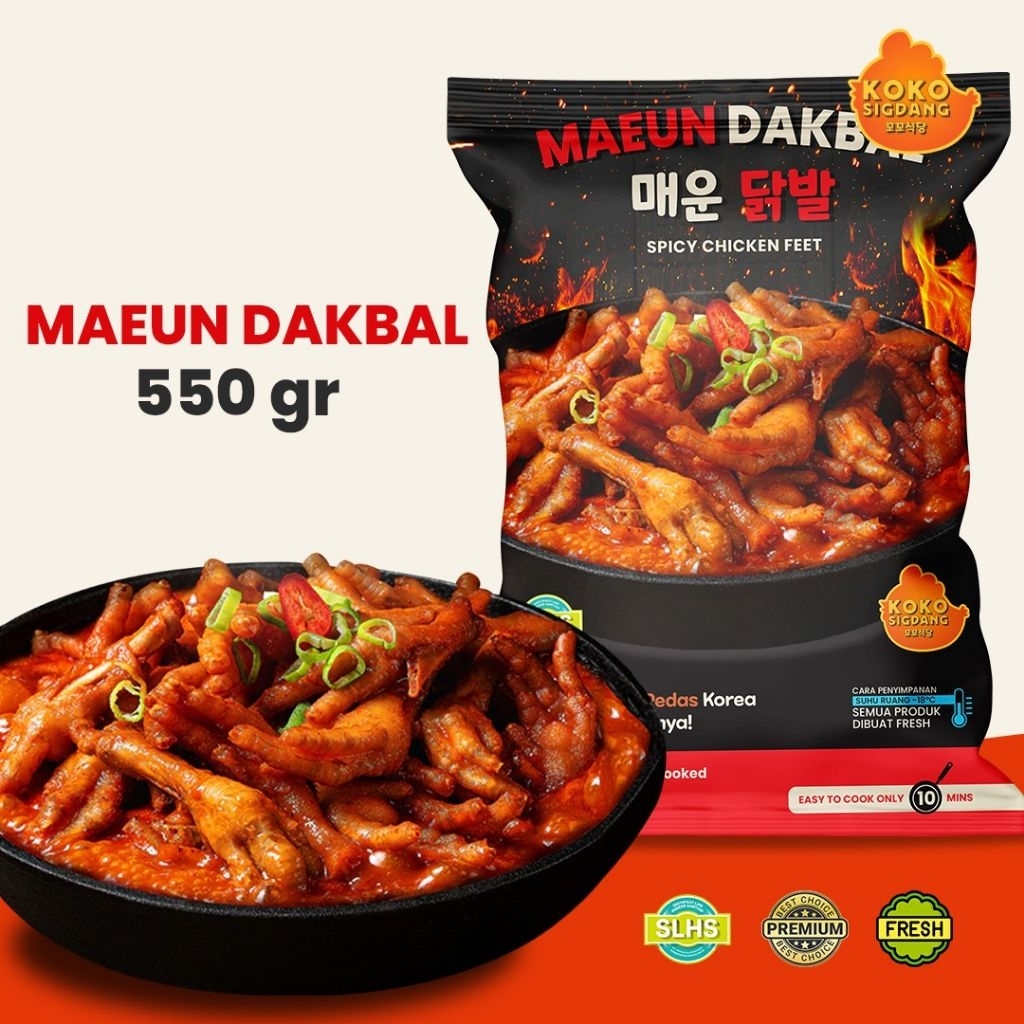Meal Kit Maeun Dakbal 550 gr | Ceker Ayam Bumbu Korea | Praktis Enak Khas Korea