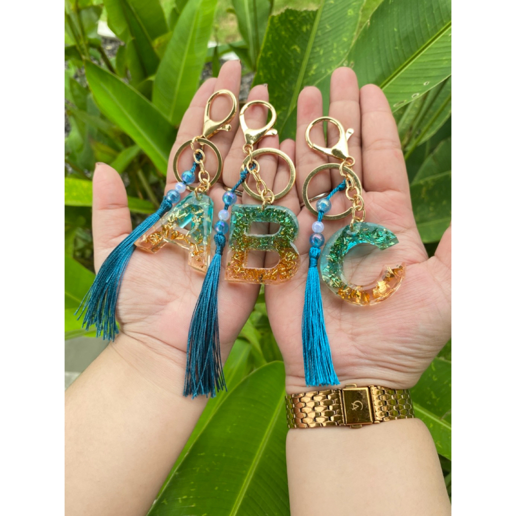 Gantungan kunci huruf aesthetic | Inisial 26 huruf | Kado Unik