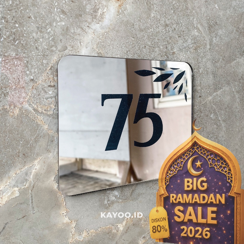 NOMOR RUMAH ACRYLIC MIRROR PREMIUM MEWAH / NOMOR KAMAR / NOMOR KAMAR HOTEL / NOMOR KOST