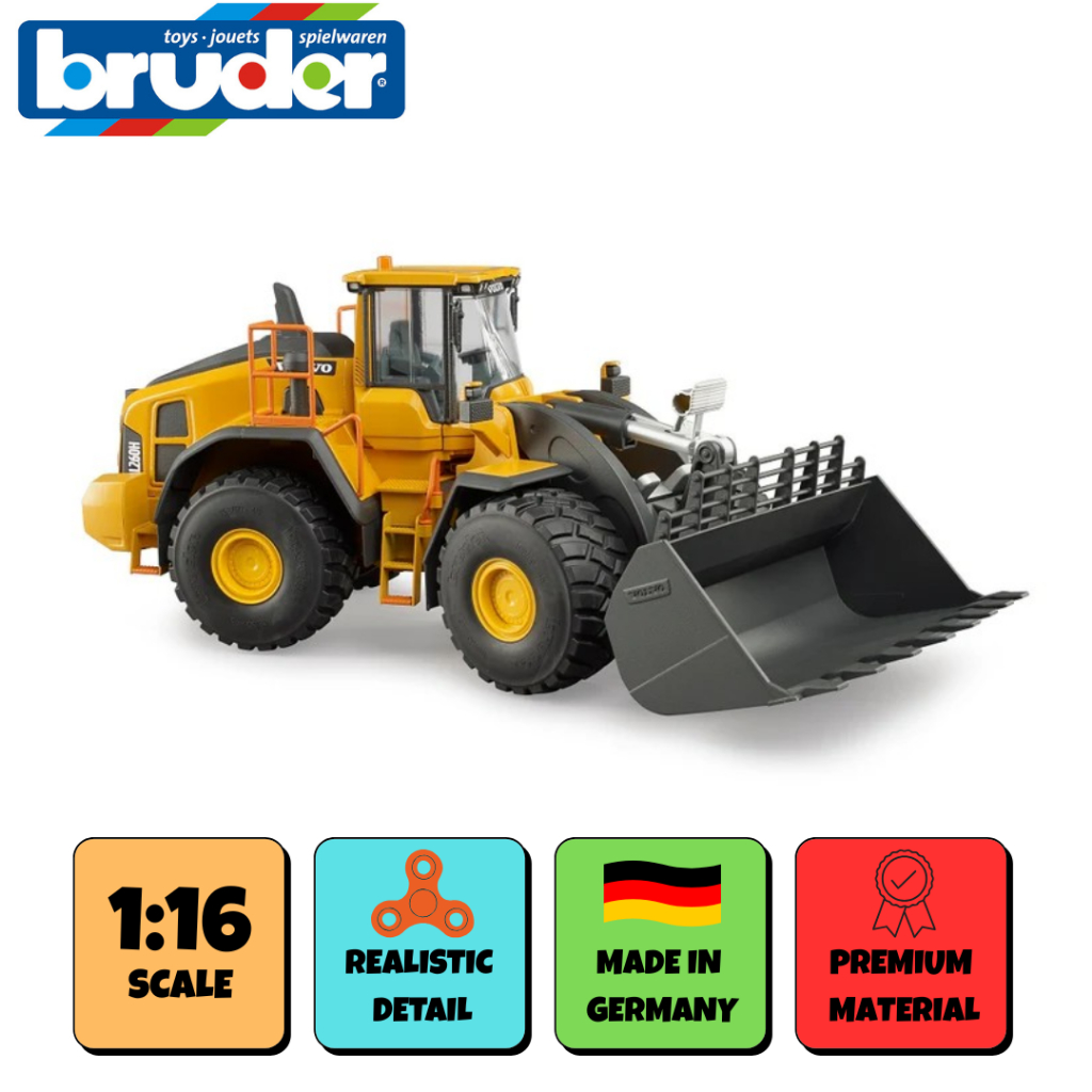 BRUDER 2458 Volvo Radlader L260H - Mainan Miniatur Truk Konstruksi Alat Berat
