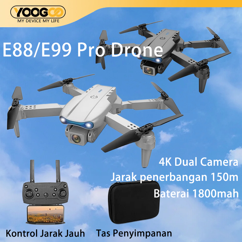 E88 Pro Drone/E99 Pro Drone Anti Tabrak Drone Mini Dengan Kamera HD Drone Smart Drone E88 Pro 4K/E99