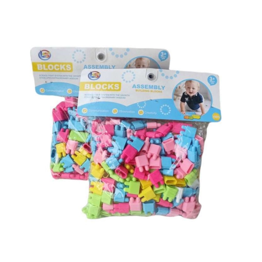 LB 7 ASSEMBLY BUILDING BLOCK / mainan balok bongkar pasang