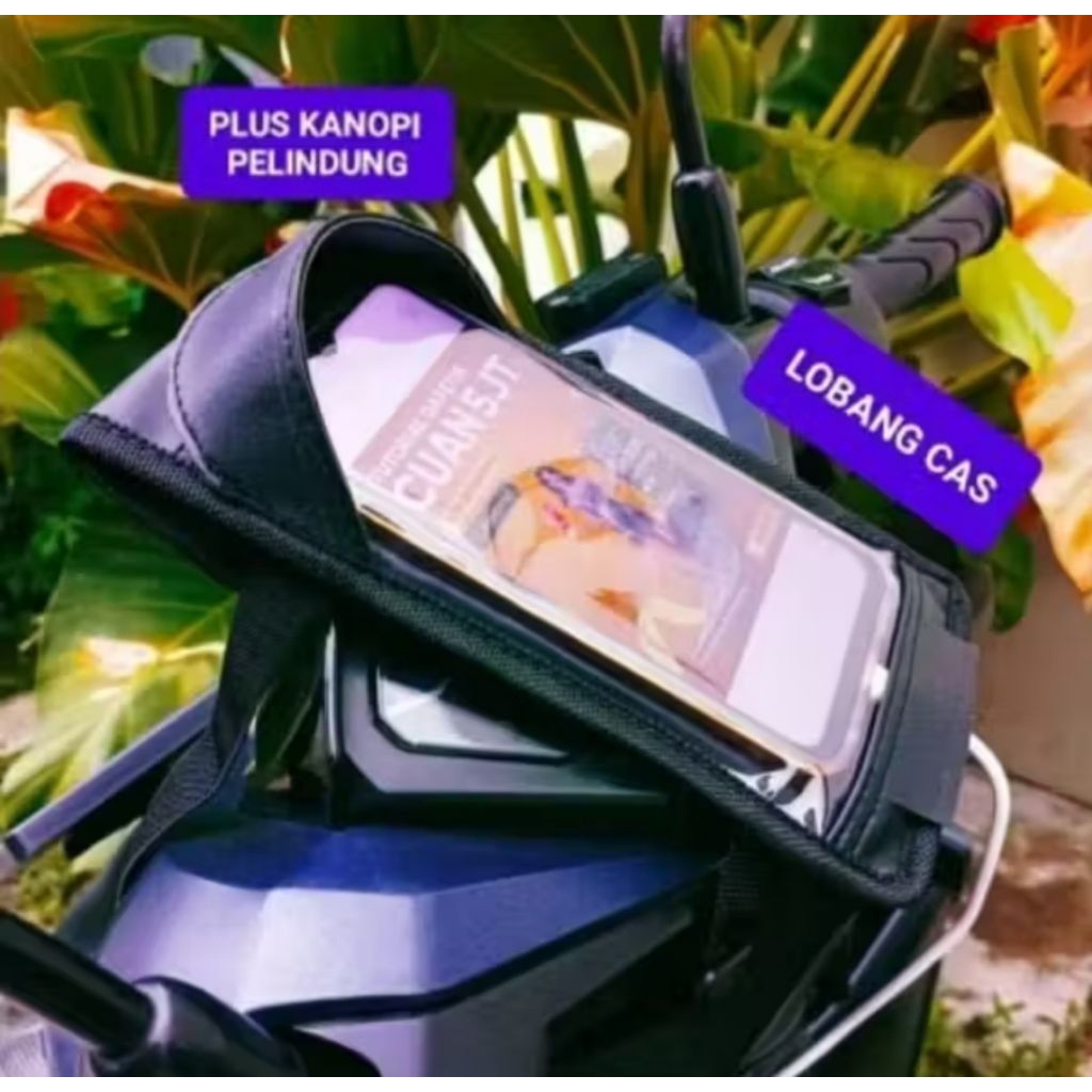 Holder HP Motor Anti Getar Waterproof Universal Beat Vario NMAX PCX Touring Ojol