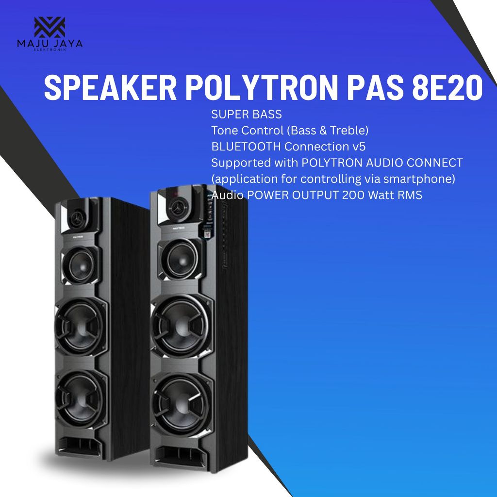 SPEAKER POLYTRON PAS 8E20 /PAS69 PAS 69 SPEAKER ACTIVE BLUETOOTH PAS8E20 + USB MODEL BARU PAS69