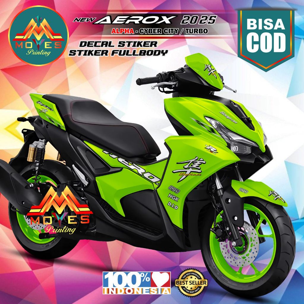 Bisa Cod. Decal Aerox Alpha Full Body Stiker Aerox CX 2025 Keren Striping Full Body Aerox Alpha Raci