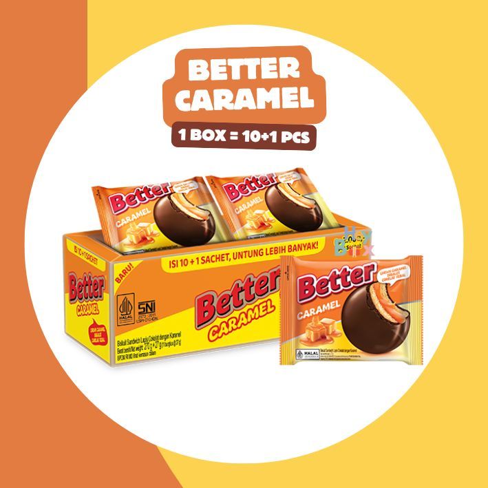 [NEW] Biskuit Wafel Better Karamel - Coklat Gurih, Krim Vanilla Lembut, Kemasan Praktis