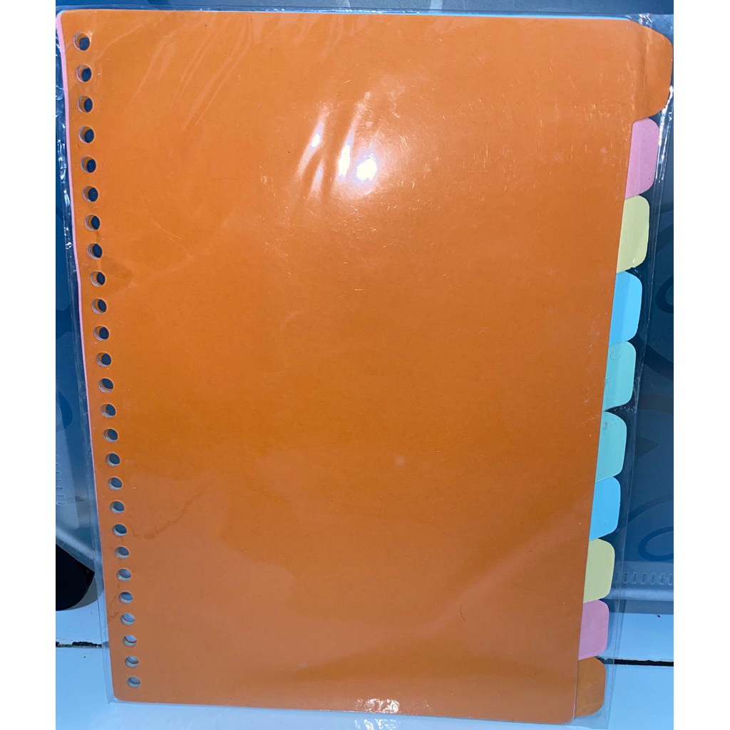 Pembatas Binder Loose Leaf B5 26 Ring Isi 10 Kertas Warna - Preloved Murah - Kondisi Bagus