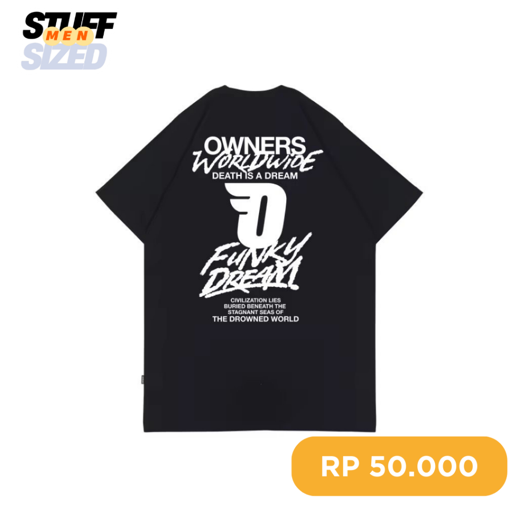 Owners kaos hitam Owners Tshirt Kaos Pria - Funky